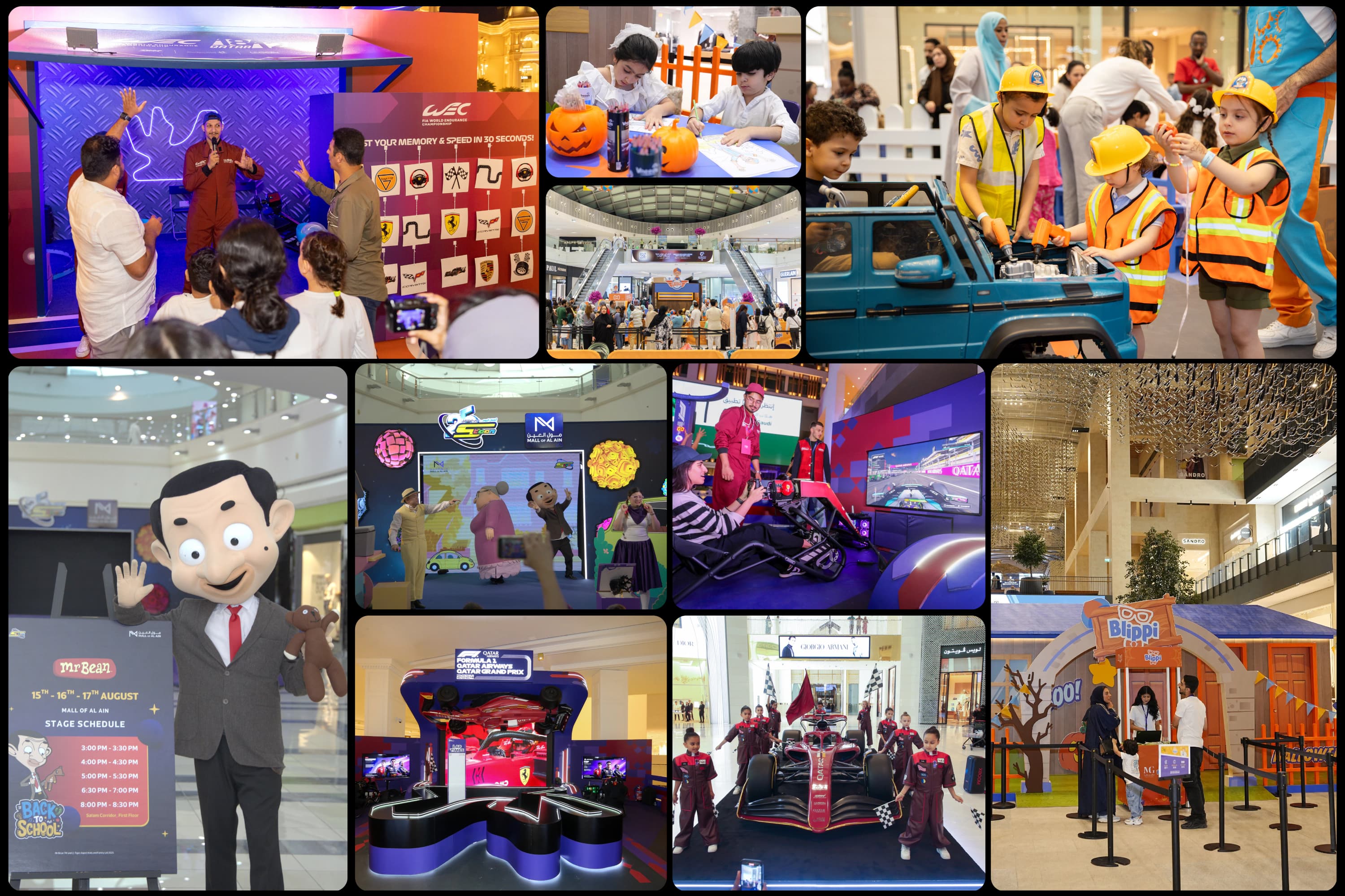 Mall activations collage